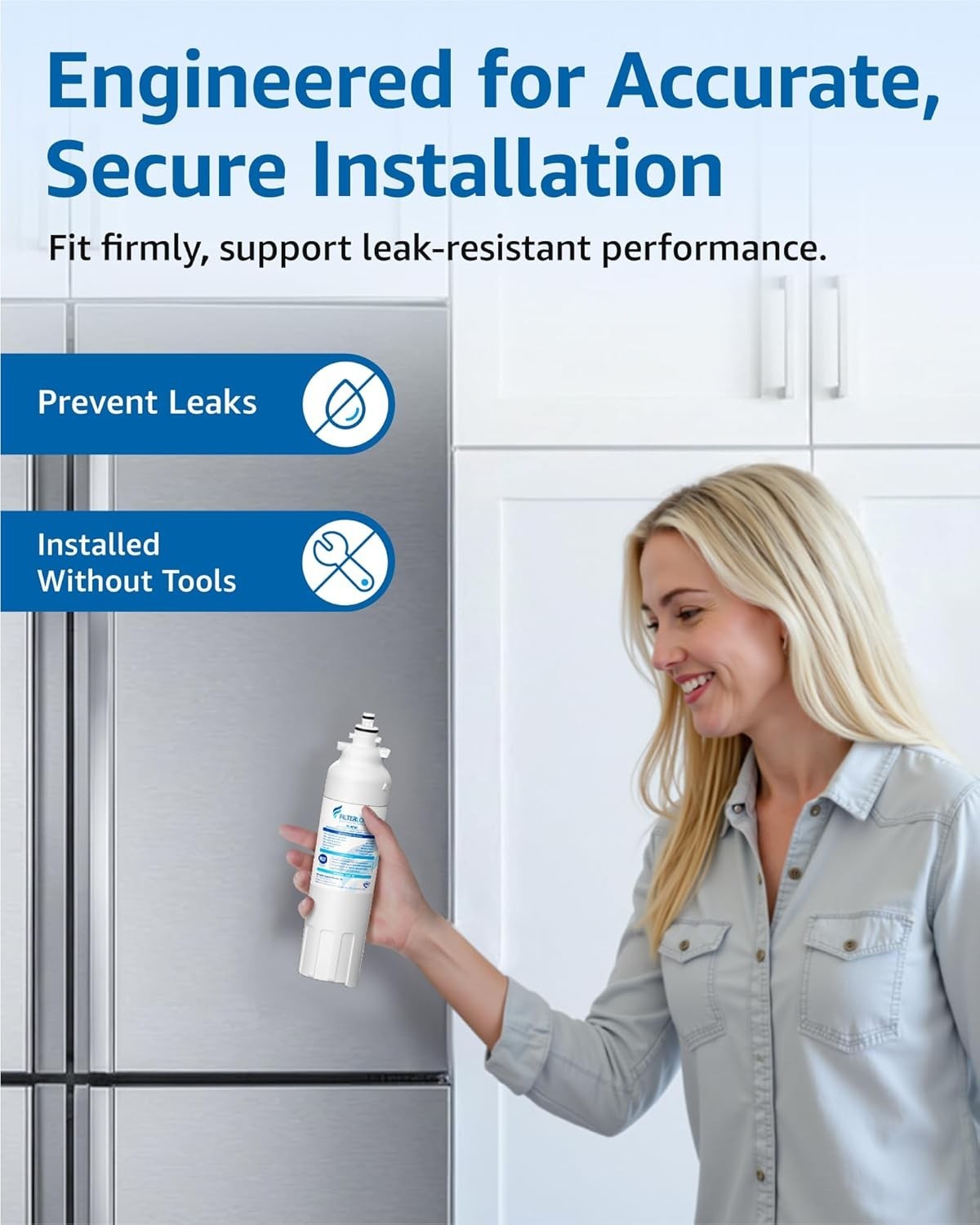 Refrigerator Water Filter Replacement for LG LSXS26326S ADQ73613401 Pack of 3