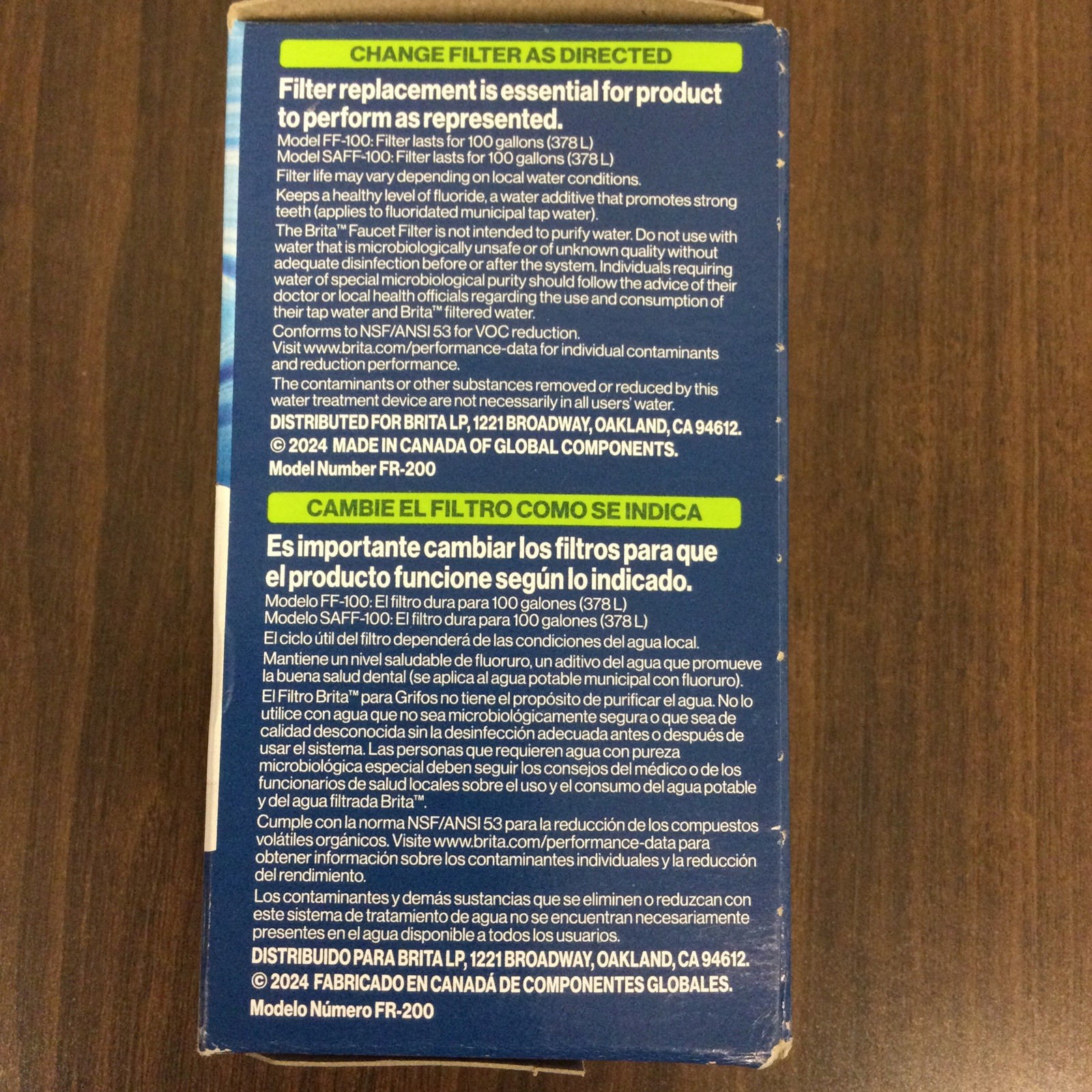LOT OF 4 Brita Elite Filter FF-100/SAFF-100 (378L) 100 GAL