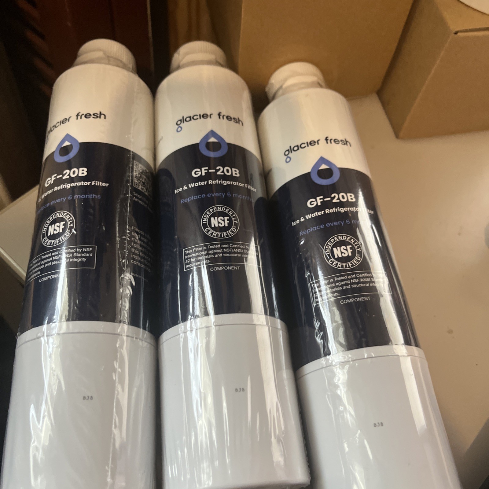 Glacier Fresh Water Filter GF-20B (3 Pack) NEW – SEALED Fast Shipping