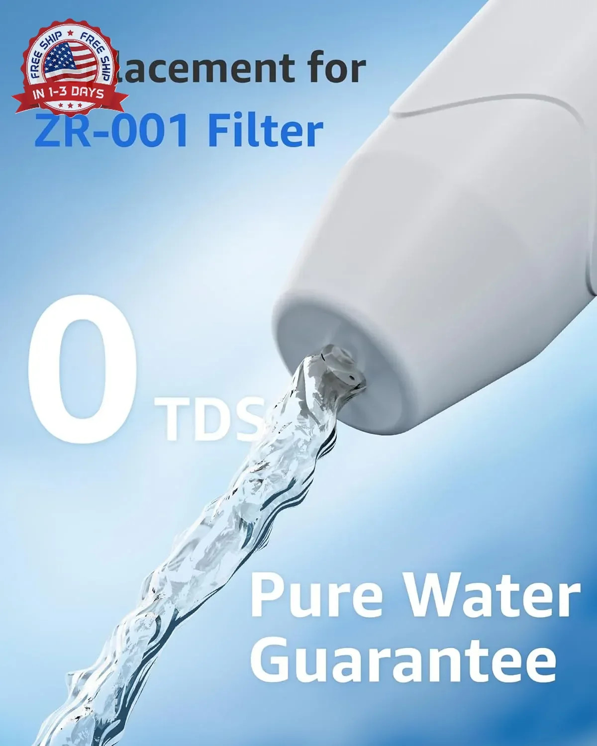 Compatible with Zero Pitcher and Dispenser ZR-001 ZR-004 ZP-006 ZR-017, 0 TDS, R