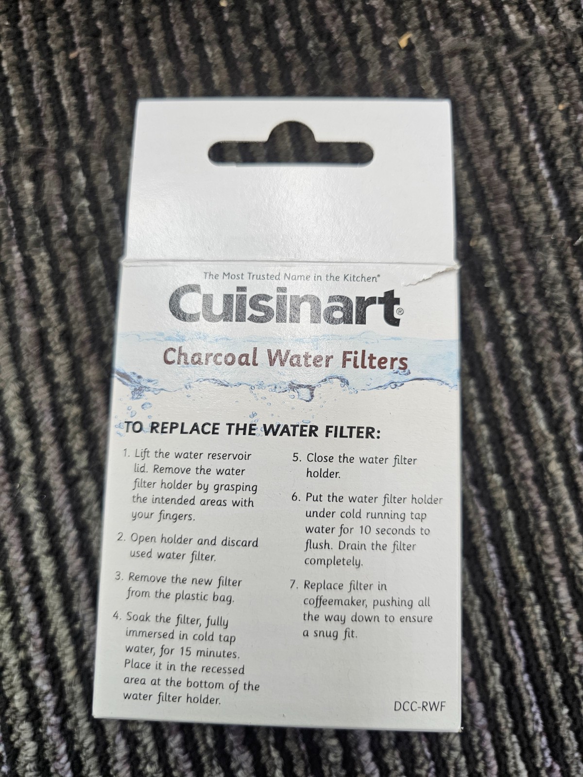 (QTY 12) Cuisinart DCC-RWF Replacement Charcoal Water Filter White