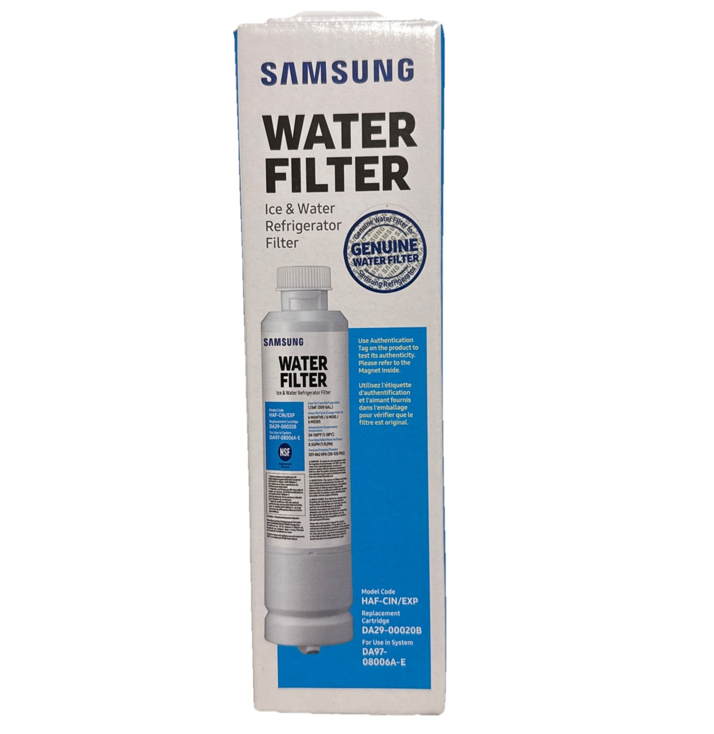 6 PACK Genuine Samsung DA29-00020B HAF-CIN/EXP Refrigerator Water Filter US