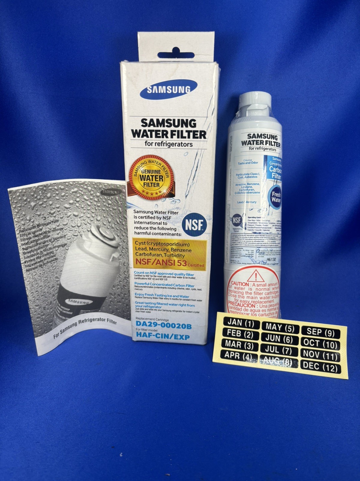 FR SH • Samsung DA29-00020B HAF-CIN/EXP Refrigerator Water Filter Genuine Carbon