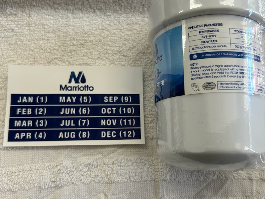 Marriotto MR8 Refrigerator Water Filter Replaces GE MWF – New Open Box-4 Pack.