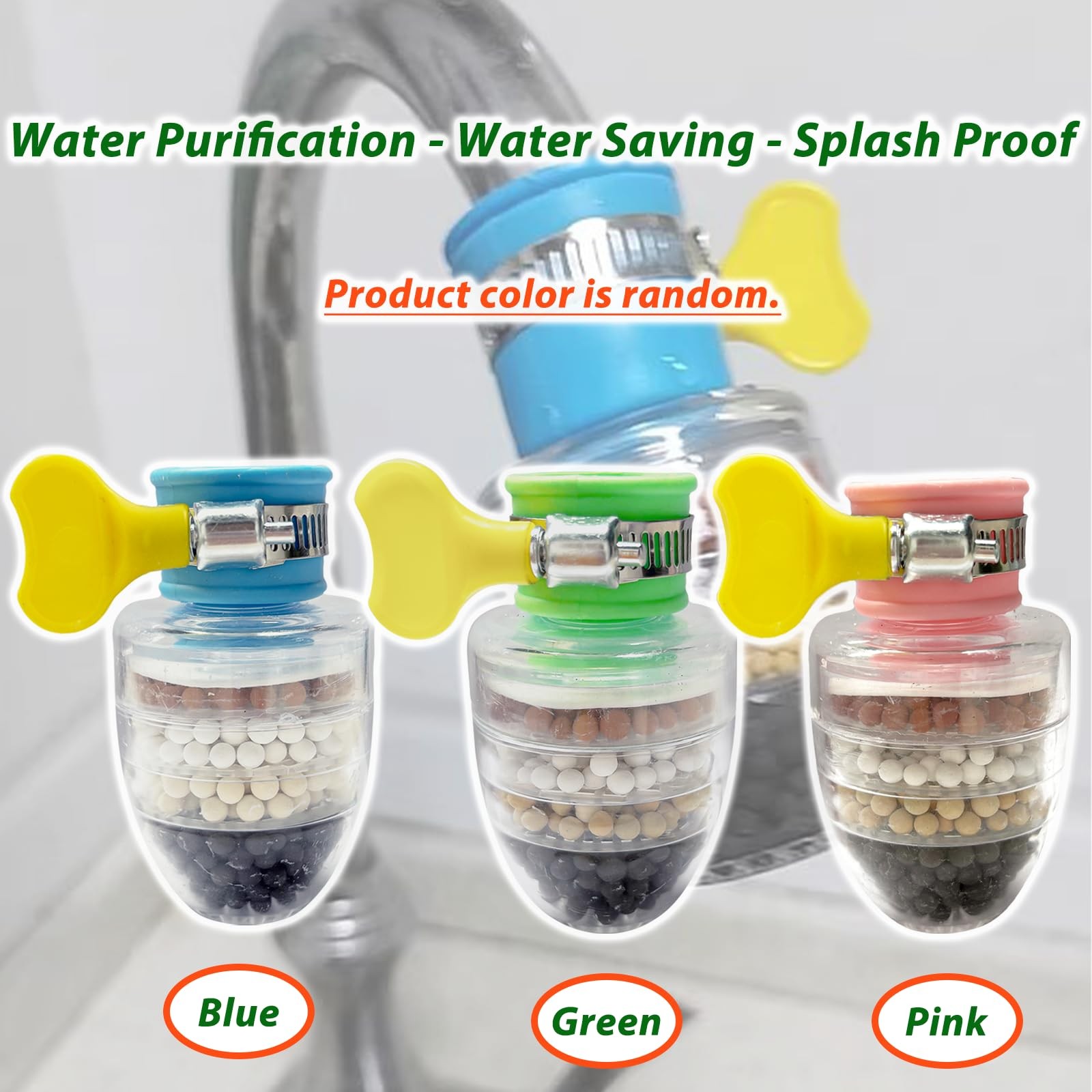 6 Pcs Faucet Water Filter,6 Layer Cartridge Activated Carbon Filters Water Fi…