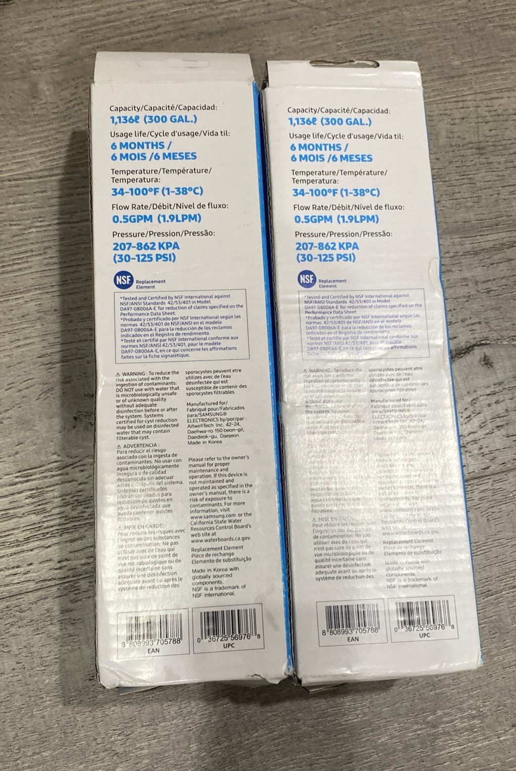 New, 2pc, Samsung Genuine HAF-CIN/EXP DA29-00020B Refrigerator Water Filters OEM