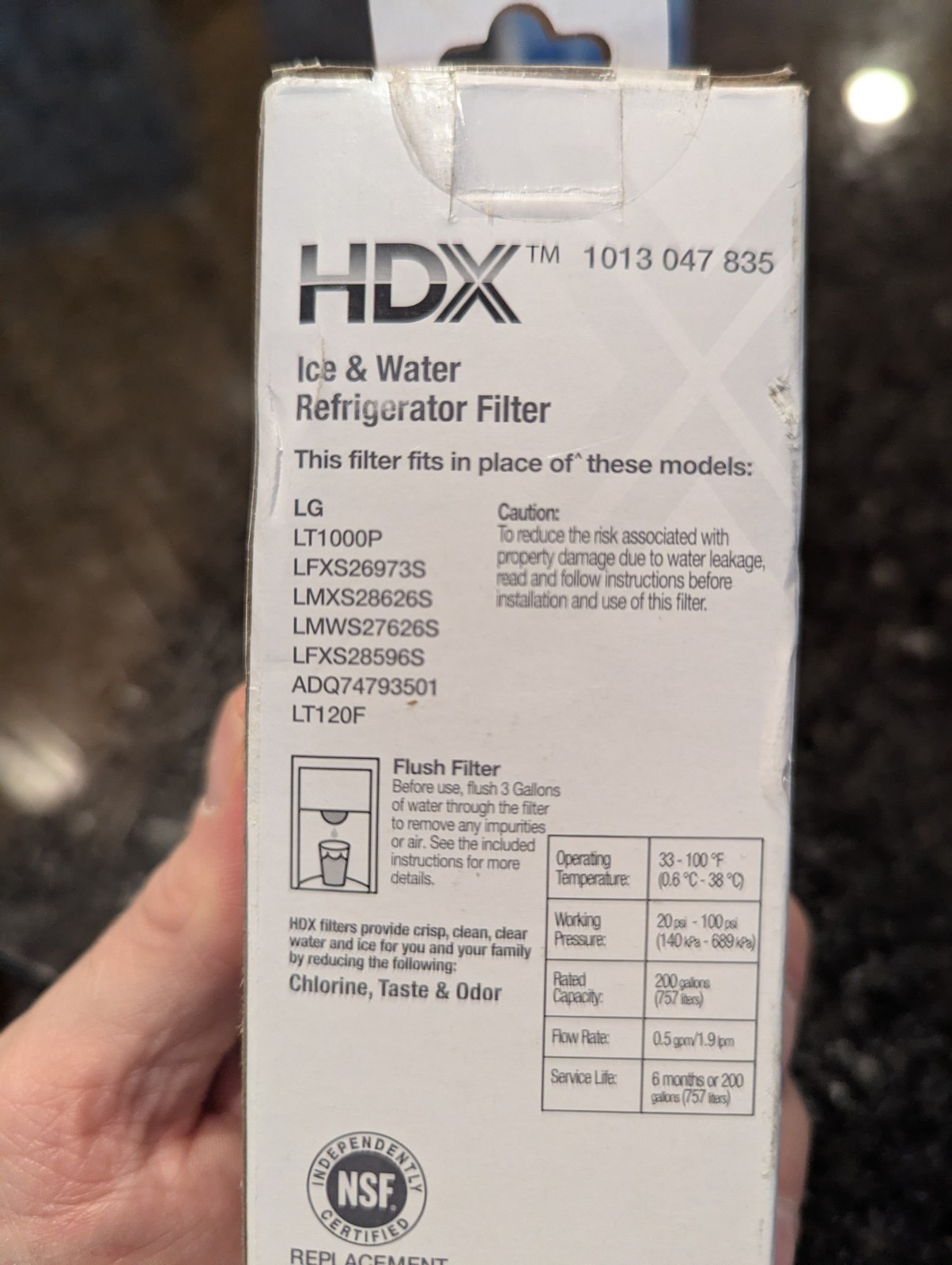 HDX EQL-1-S Standard Refrigerator Water Filter Replacement For LG LT1000P (2…