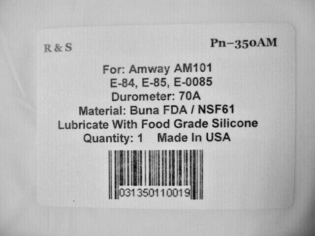 Amway Compatable Fit O-ring AM101 for E84 & E85 Gen IV Water Treatmt /R&S 350AM