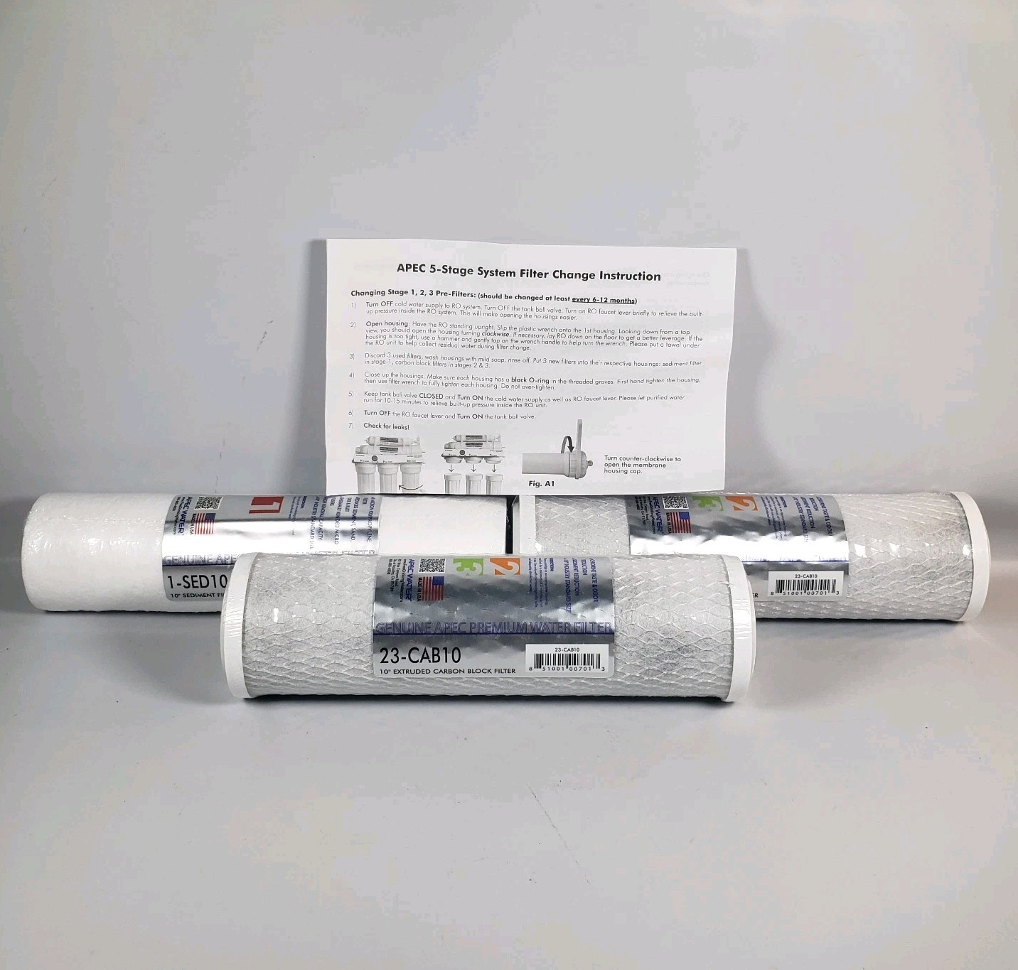 Replacement Water Filters for Ultimate Stage 1-3 Pre-filter Set- Apec Compatible