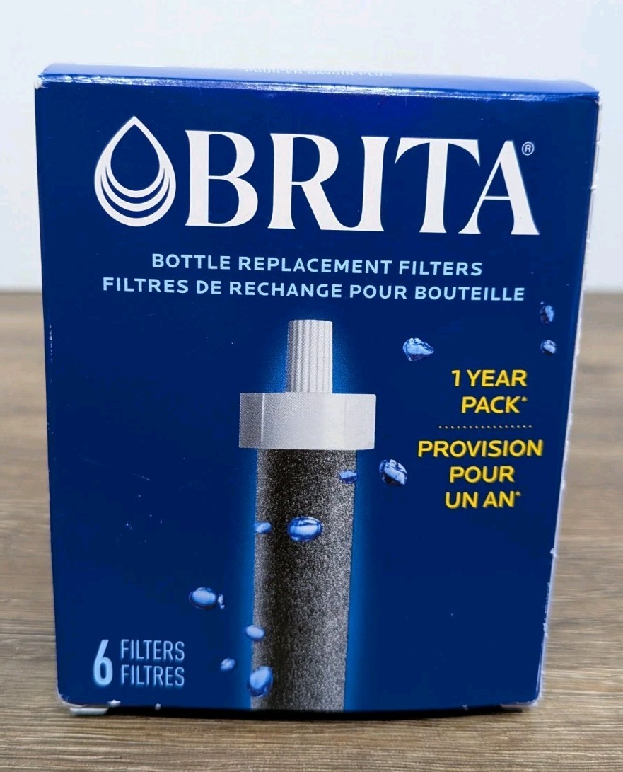 BRITA Bottle Replacement Filters 6 Filters 1 Year Pack Genuine Original