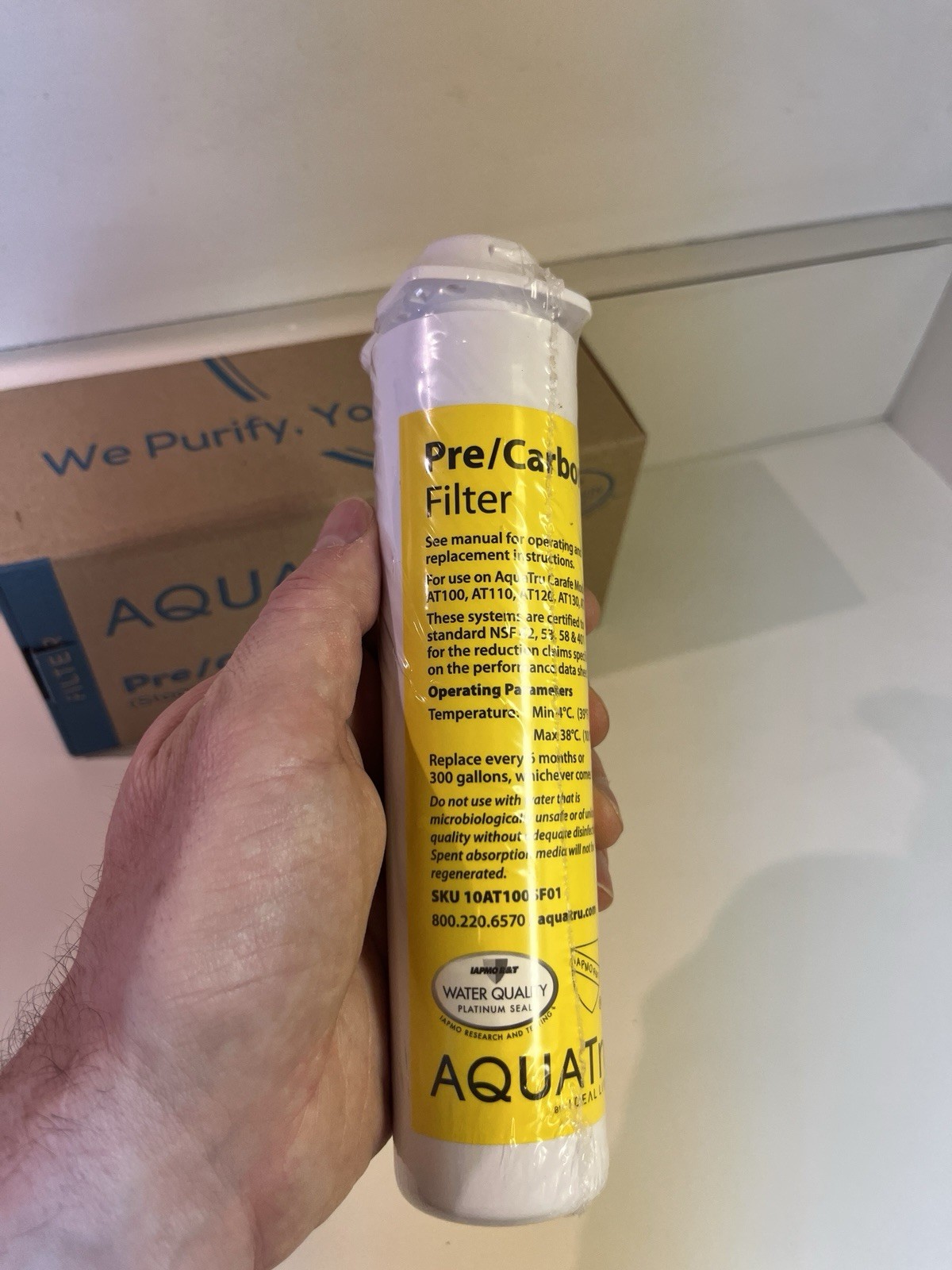 Open Box – AquaTru Carafe Pre/Carbon Stages 1-2 Sealed Filter, SKU 10AT100SF01