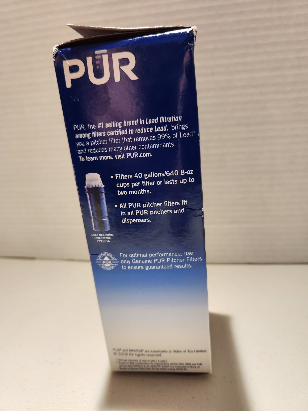 PUR Maxion Lead Reduction Replacement Pitcher Filter Fits Any PUR Pitcher 40 gal