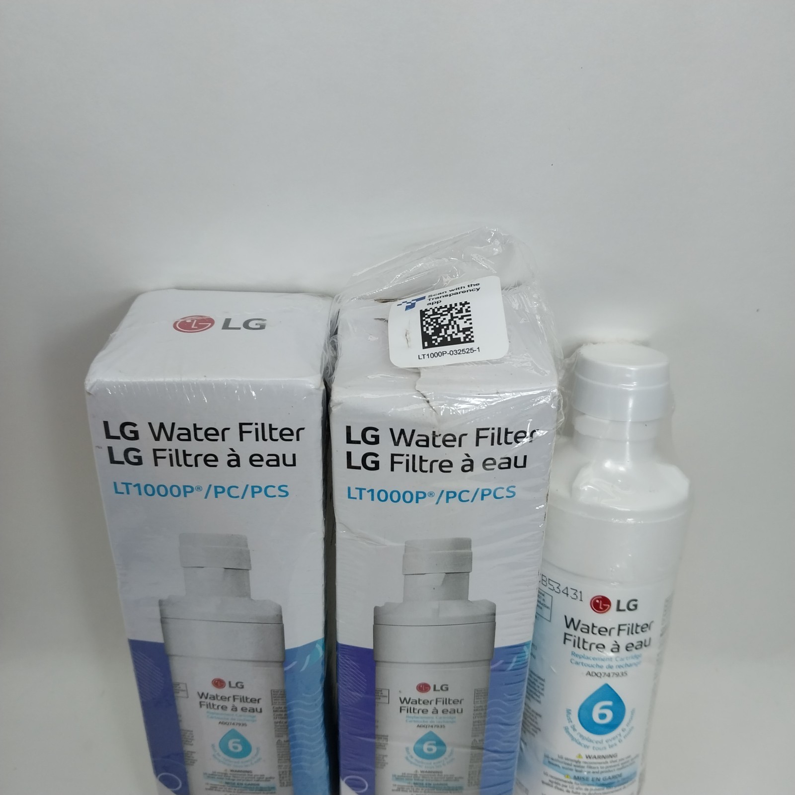 3 Pack LG LT1000P Refresh Refrigerator Ice Water Filter ADQ747935 GF-D706BSL USA