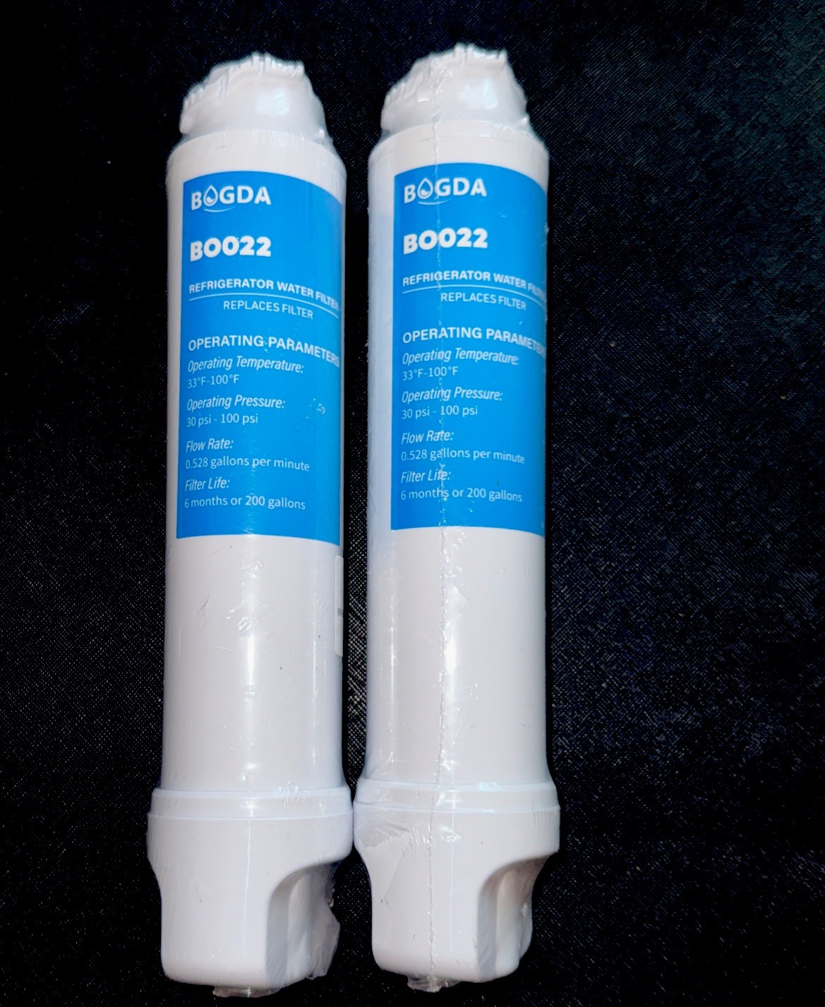 BOGDA BO022 Refrigrator water filter 0.528 gallons per min 200 Gallons