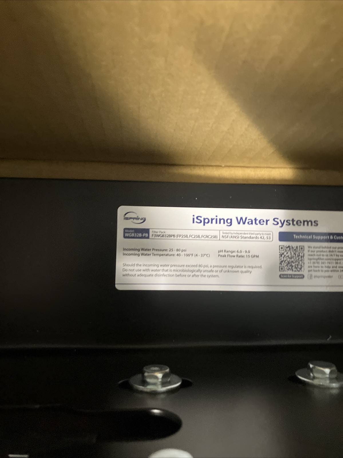 iSpring WGB32B-PB 3-Stage Whole House Filter 99% Lead Removal Ships Fast