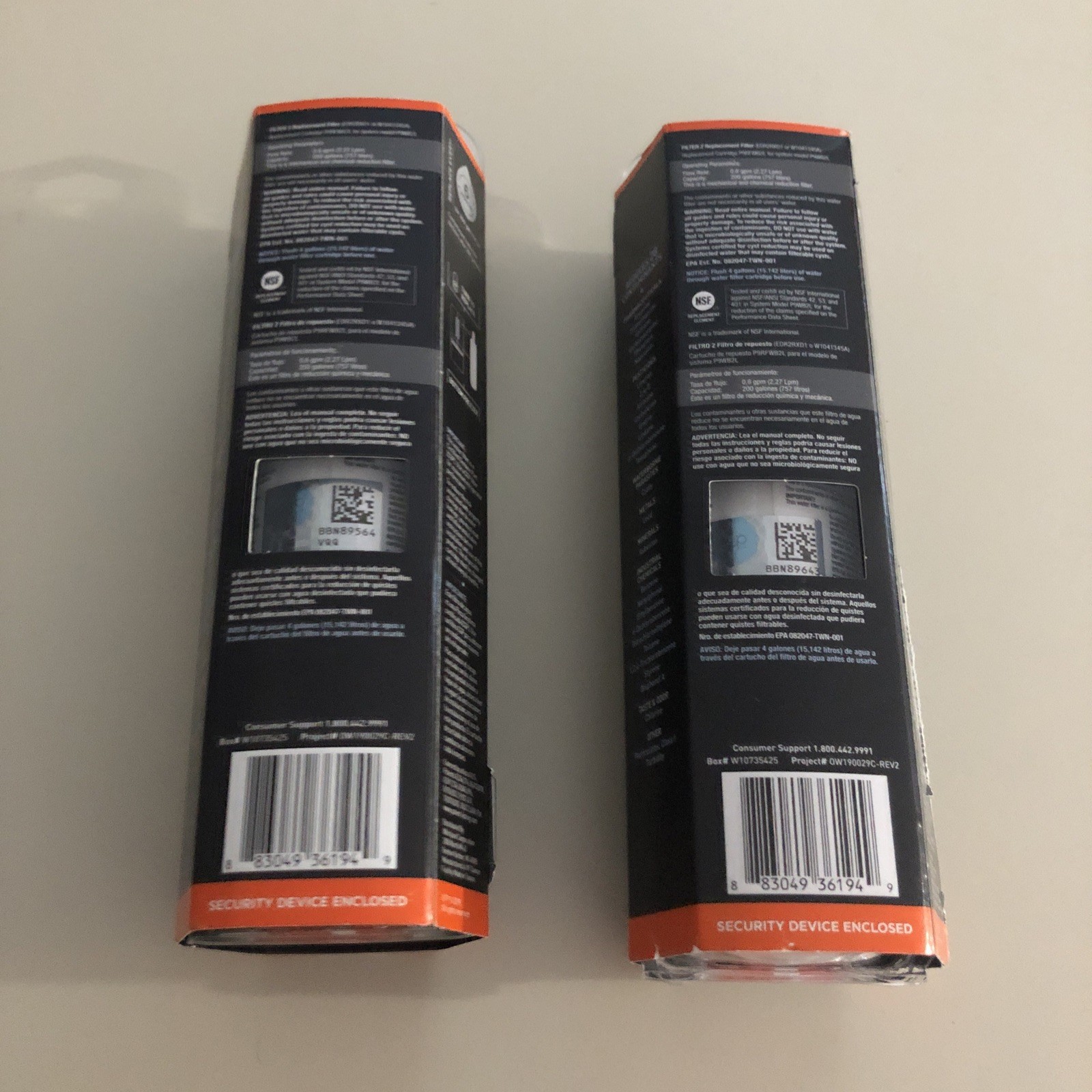 (Lot Of 2) EveryDrop 2 Ice And Water Refrigerator Water Filter ΕDR2RXD1