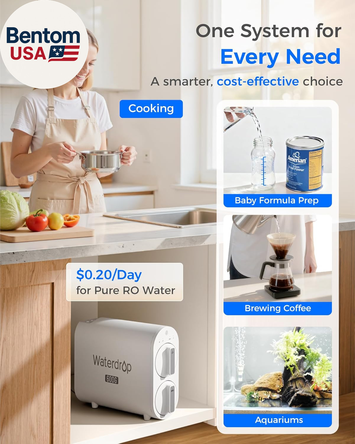 G2P600 Reverse Osmosis System, TDS Reduction, 7 Stage Water Filtration, NSF/ANSI