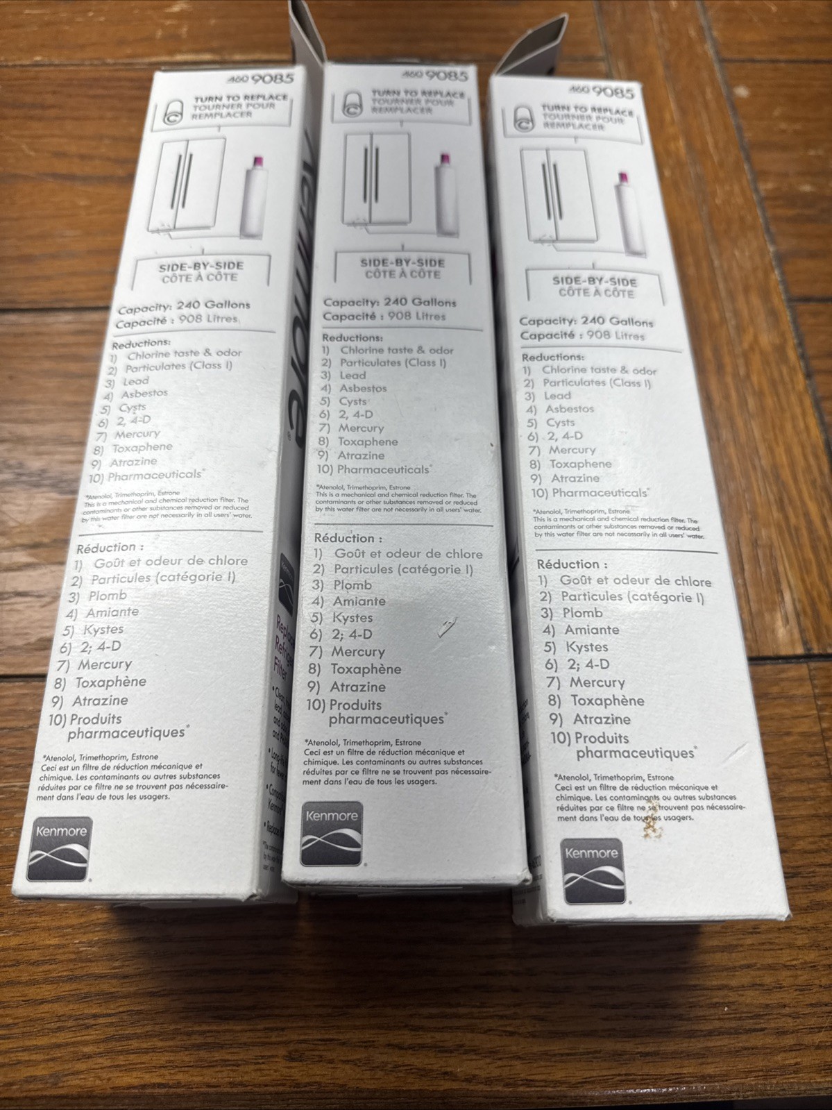 New Lot of 3 Kenmore 9085 Replacement Refrigerator Water Filter 4609085