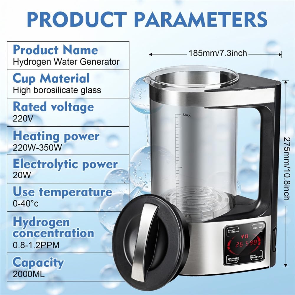 Hydrogen Water Machine Generator Rich Hydrogen Water Ionizer Generator Kettle 2L