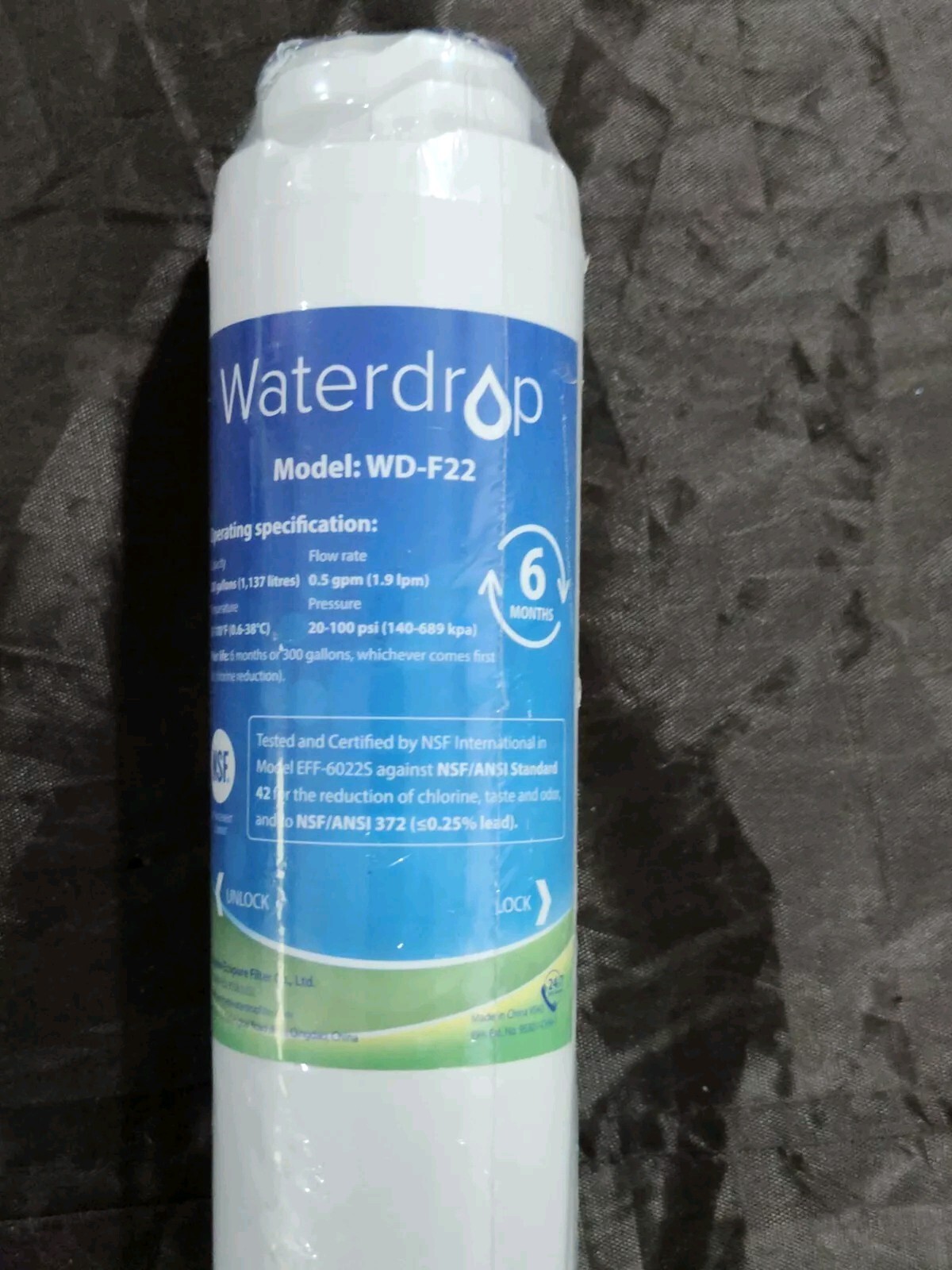 Waterdrop WD-F22 Replacement For GE MSWF Refrigerator Water Filter