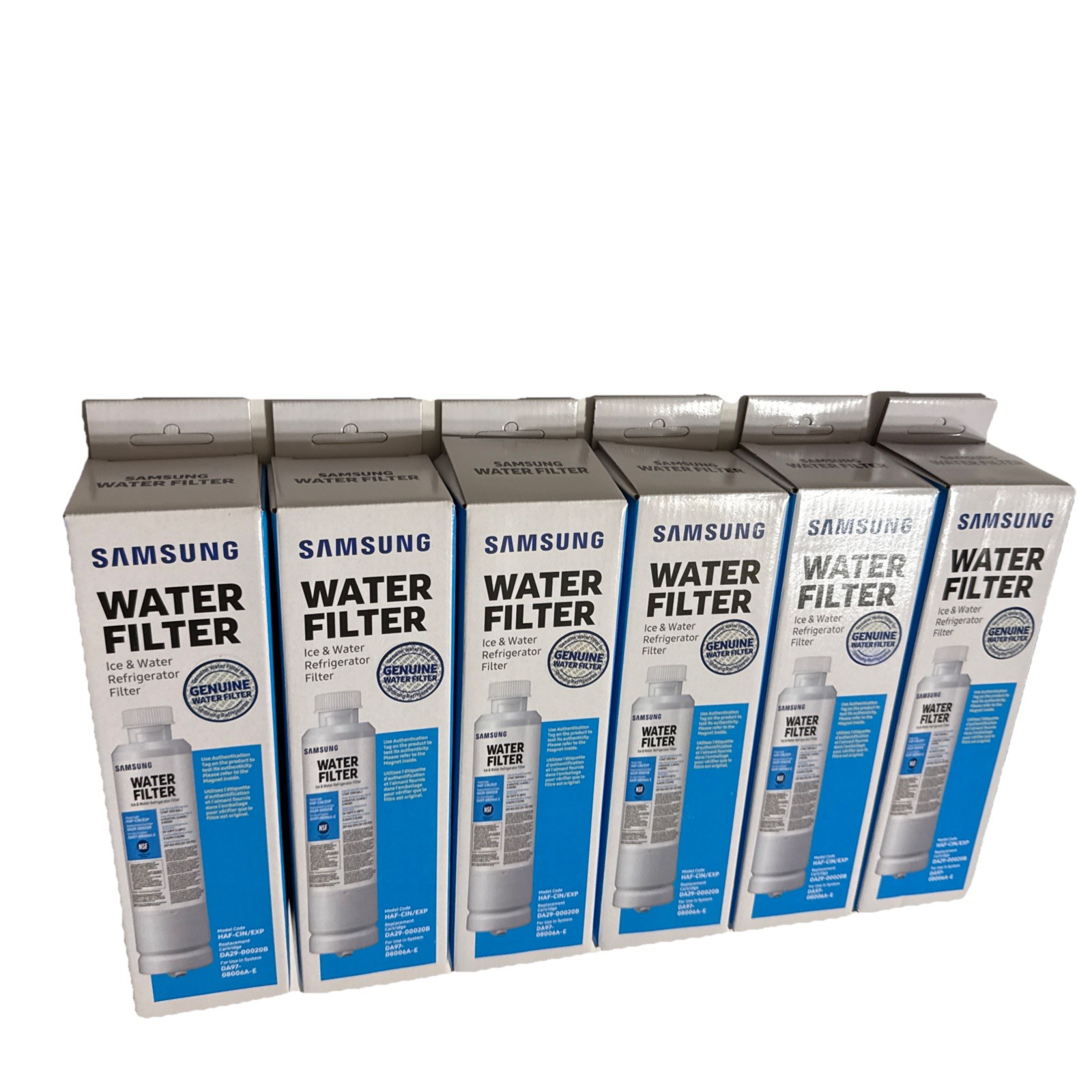 6 PACK Genuine Samsung DA29-00020B HAF-CIN/EXP Refrigerator Water Filter US