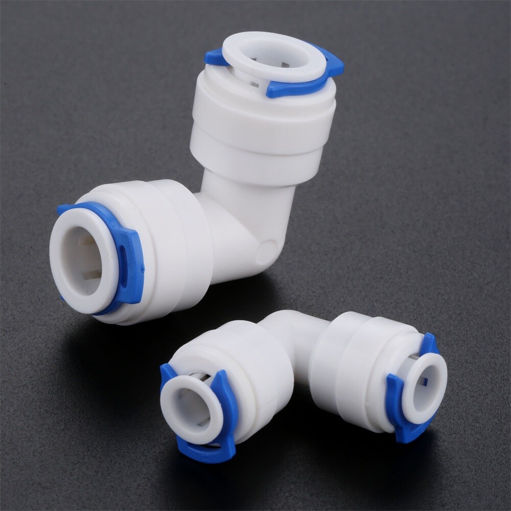 2PCS Plastic Elbow Fitting Connector Connection Water Purifier Filters/RO System