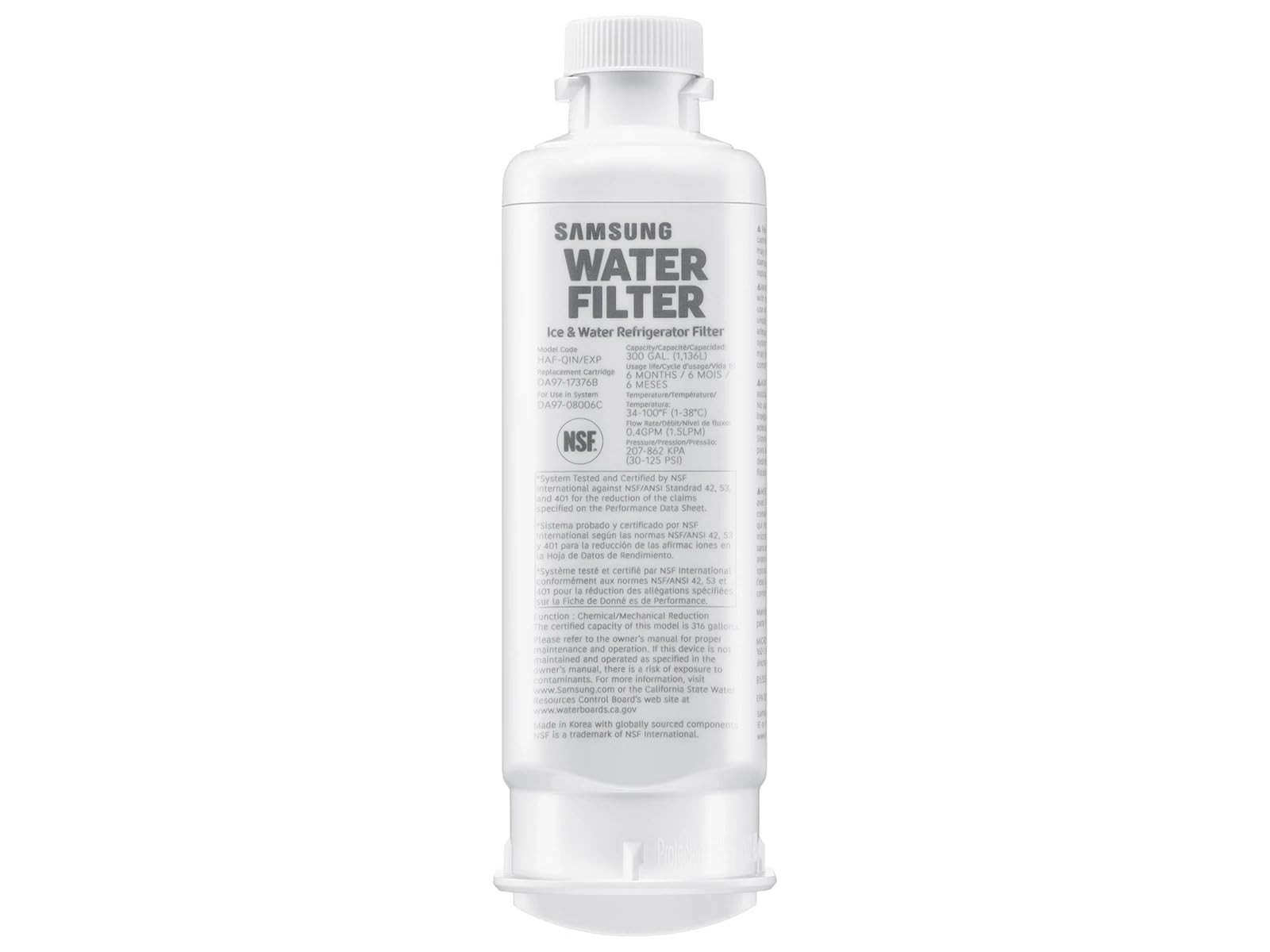 Samsung HAF-QIN/EXP Genuine Refrigerator Water Filter, Reduces 99% of Harmful