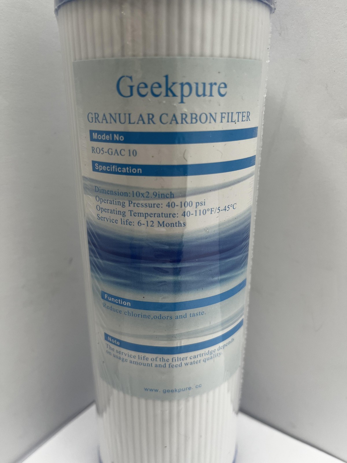 Geekpure RO5-GAC 10 Granular Carbon Water Filter Cartridge For Samsung Aquarius
