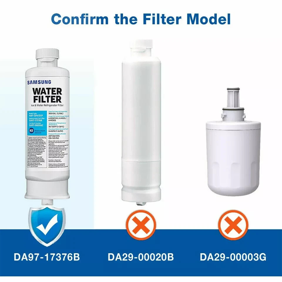 2 PACK Genuine Samsung DA97-17376B HAF-QIN/EXP REFRIGERATOR Water Filter US