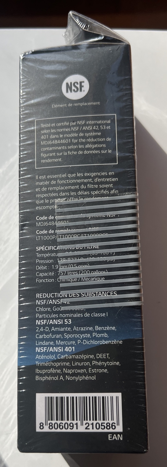 LG Water Filter Replacement Cartridge LT1000P/PC/PCS NEW Sealed