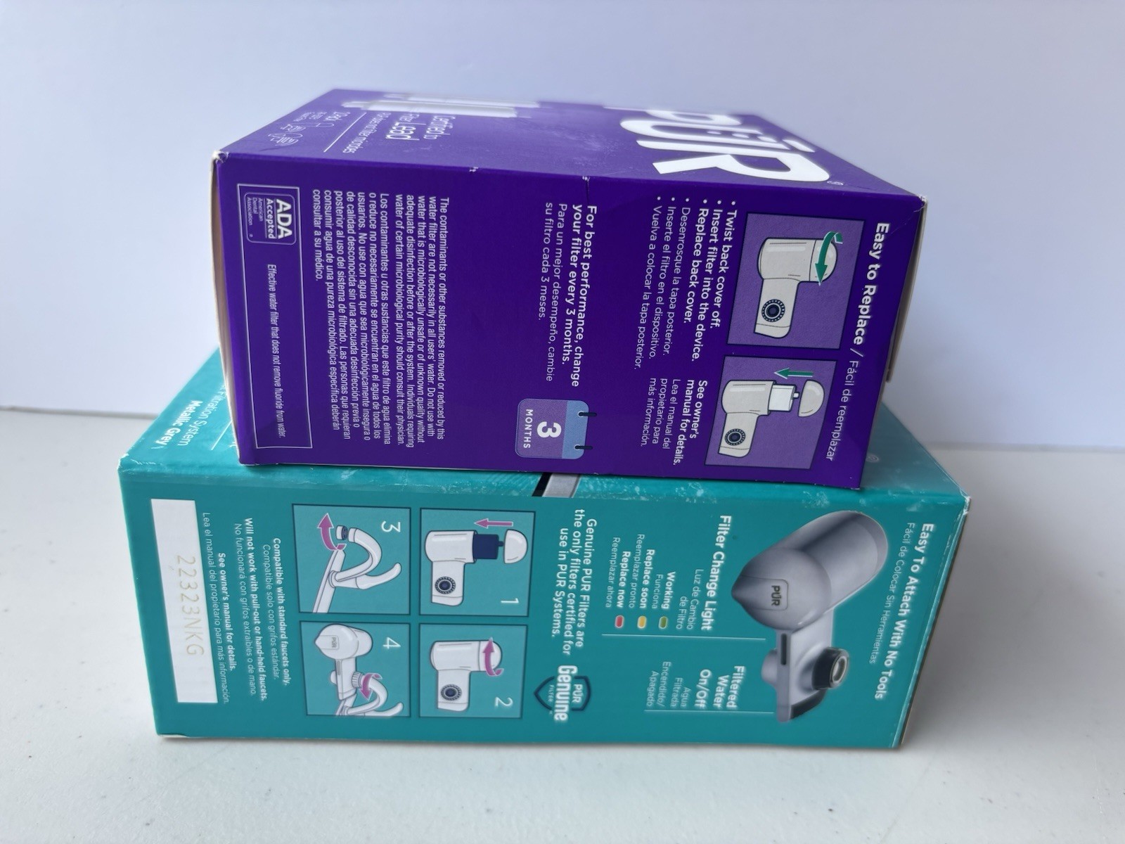 PUR PLUS Faucet Filtration System Metallic Gray PFM350V + 3 Filters RF-3375 NEW