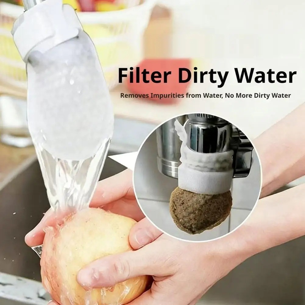 50/100PCS Thickened Faucet Filter Bags Disposable Tap Water Mesh Filter Cotton