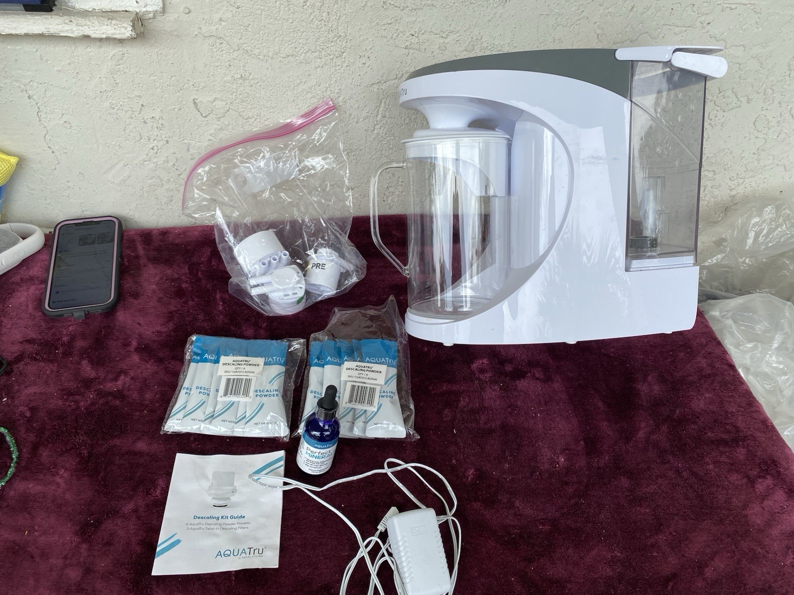 AQUATRU Carafe Countertop 4-Stage Reverse Osmosis Water Purifier System AT100