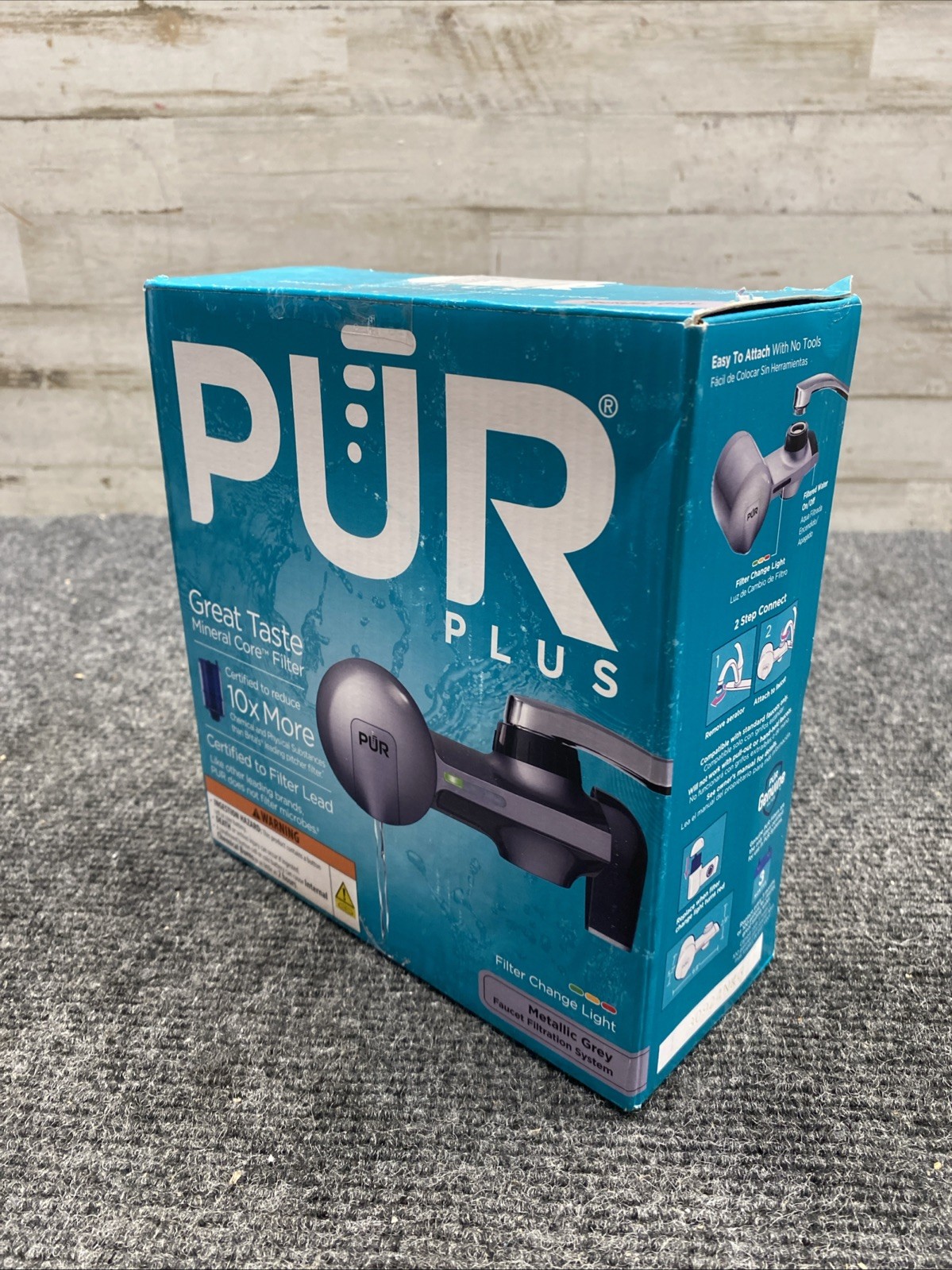 PUR PLUS Faucet Filtration System – Metallic Gray (PFM350V)