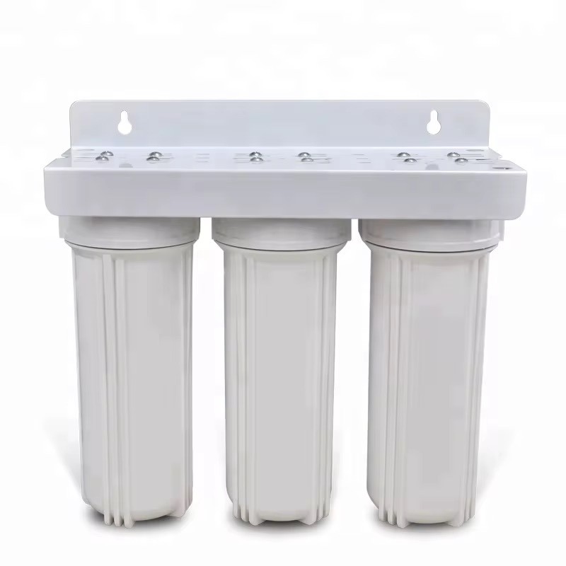 3 Stage Water Filter System White Housings 1/2” IN/OUT PP, GAC, CTO, Wrench