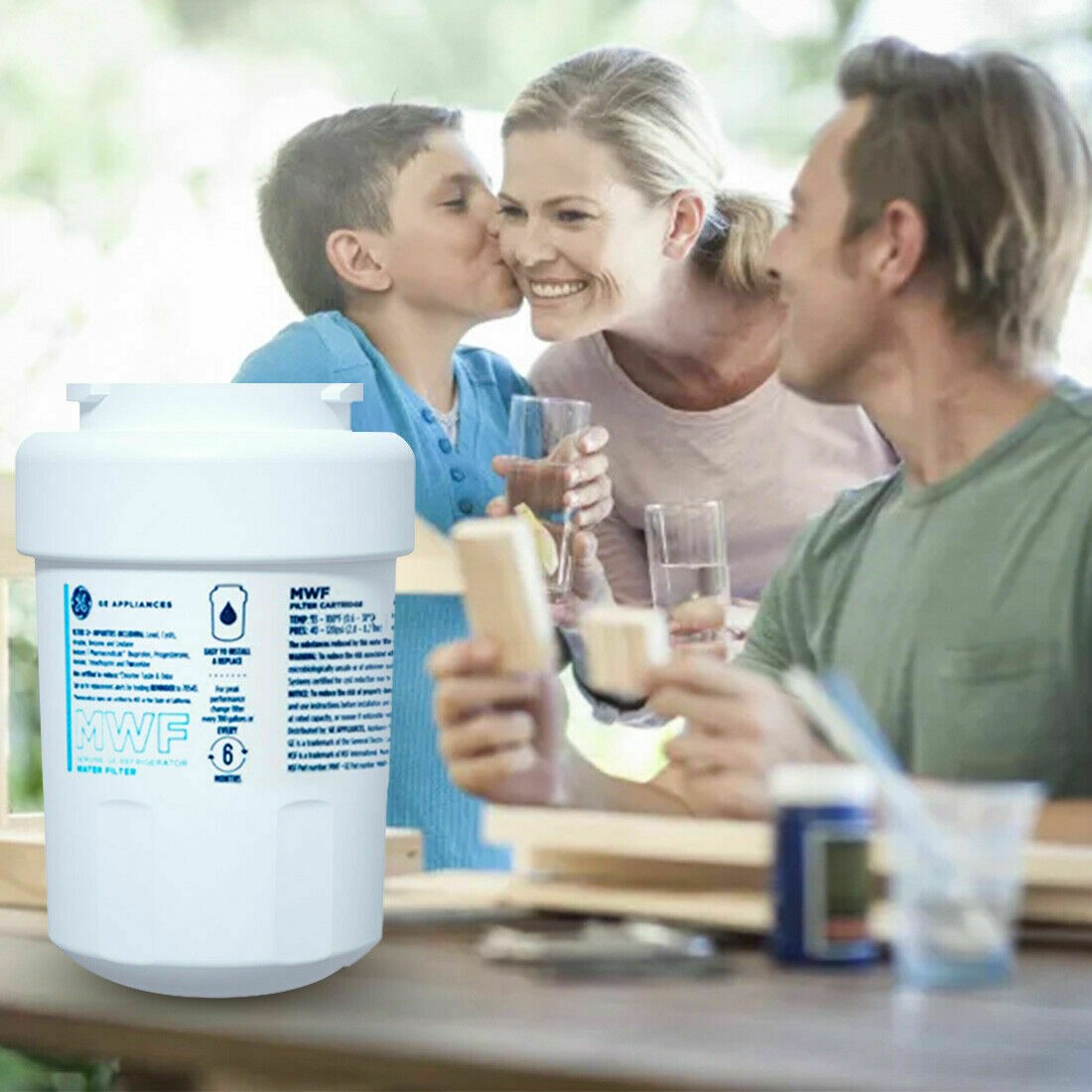 2 PACK GE MWF MWFP 46-9991 GWF Smartwater Genuine Refrigerator Water Filter