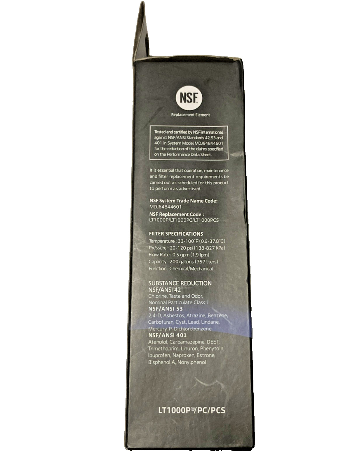 Genuine OEM LG Water Ice Filter Replacement Cartridge LT1000P/PC/PCS NEW Sealed
