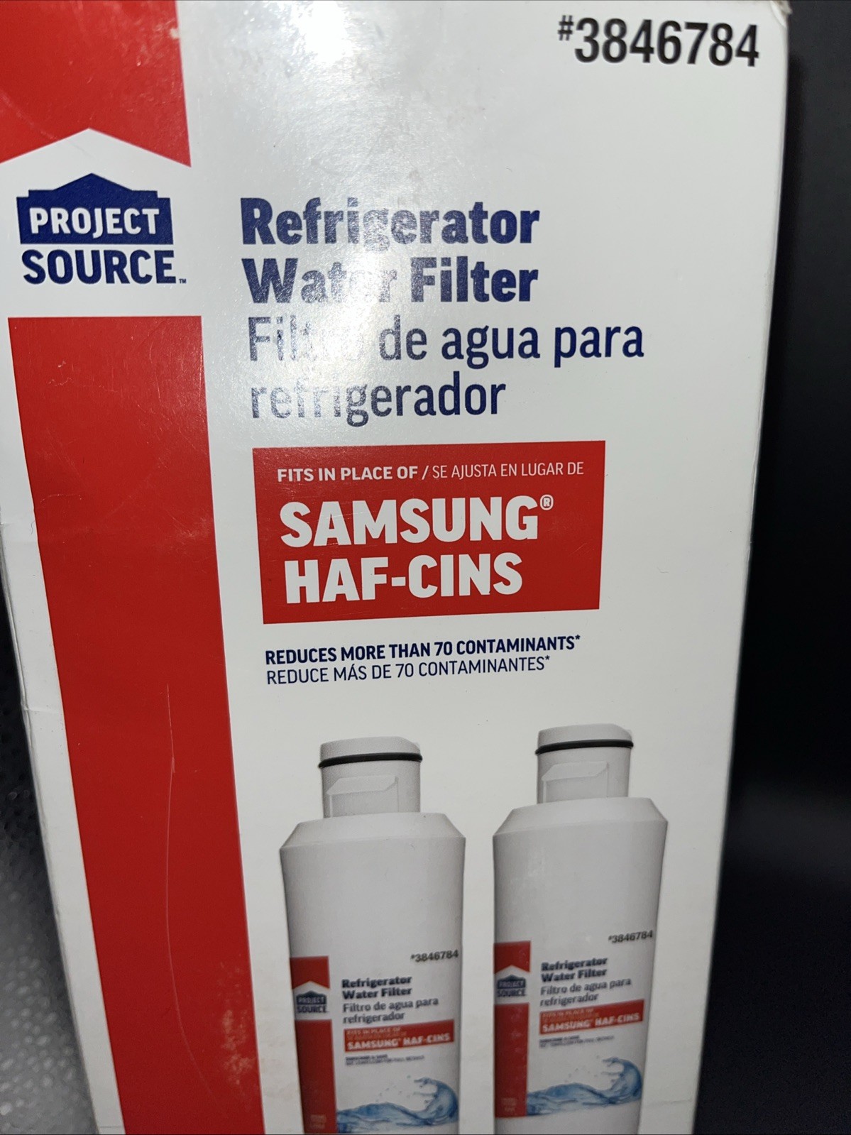 Project Source 3846784 Refrigerator Water Filter 4 Pack (2 Packs Of 2) New
