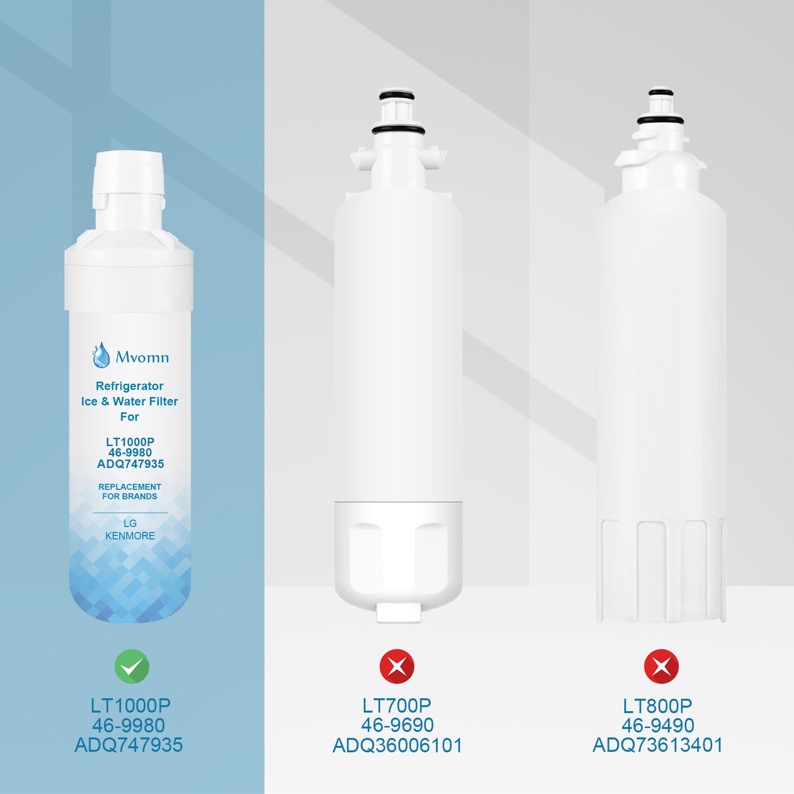 4 PACK Refresh Refrigerator Ice Water Filter For LG LT1000P ADQ747935 Brand New