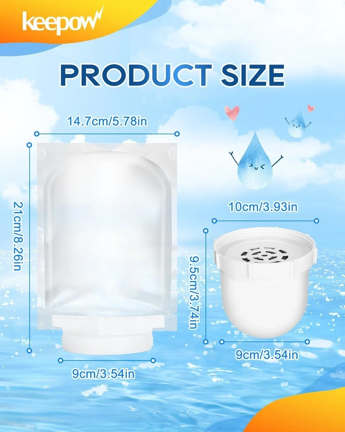 3 Pack Water Filters Replacement Compatible with Clearly Filtered Water Pitcher