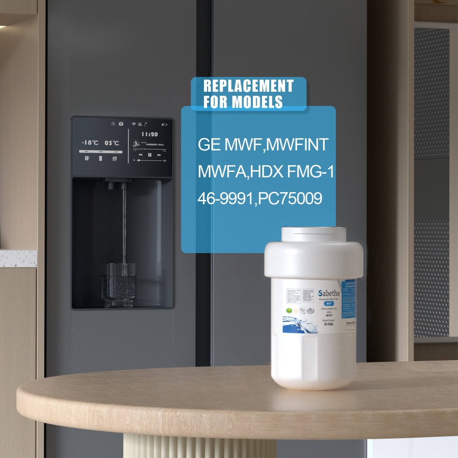 4 Pack F006 Refrigerator Water Filter for GE MWF, MWFINT, MWFA, PC75009