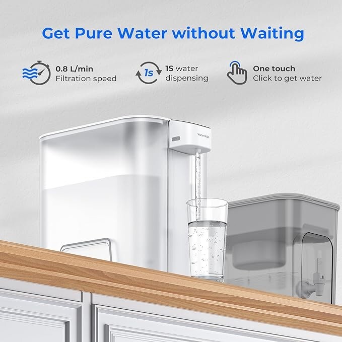 Waterdrop Mega Electric Water Filter Pitcher, Dispenser, With 2 Filter