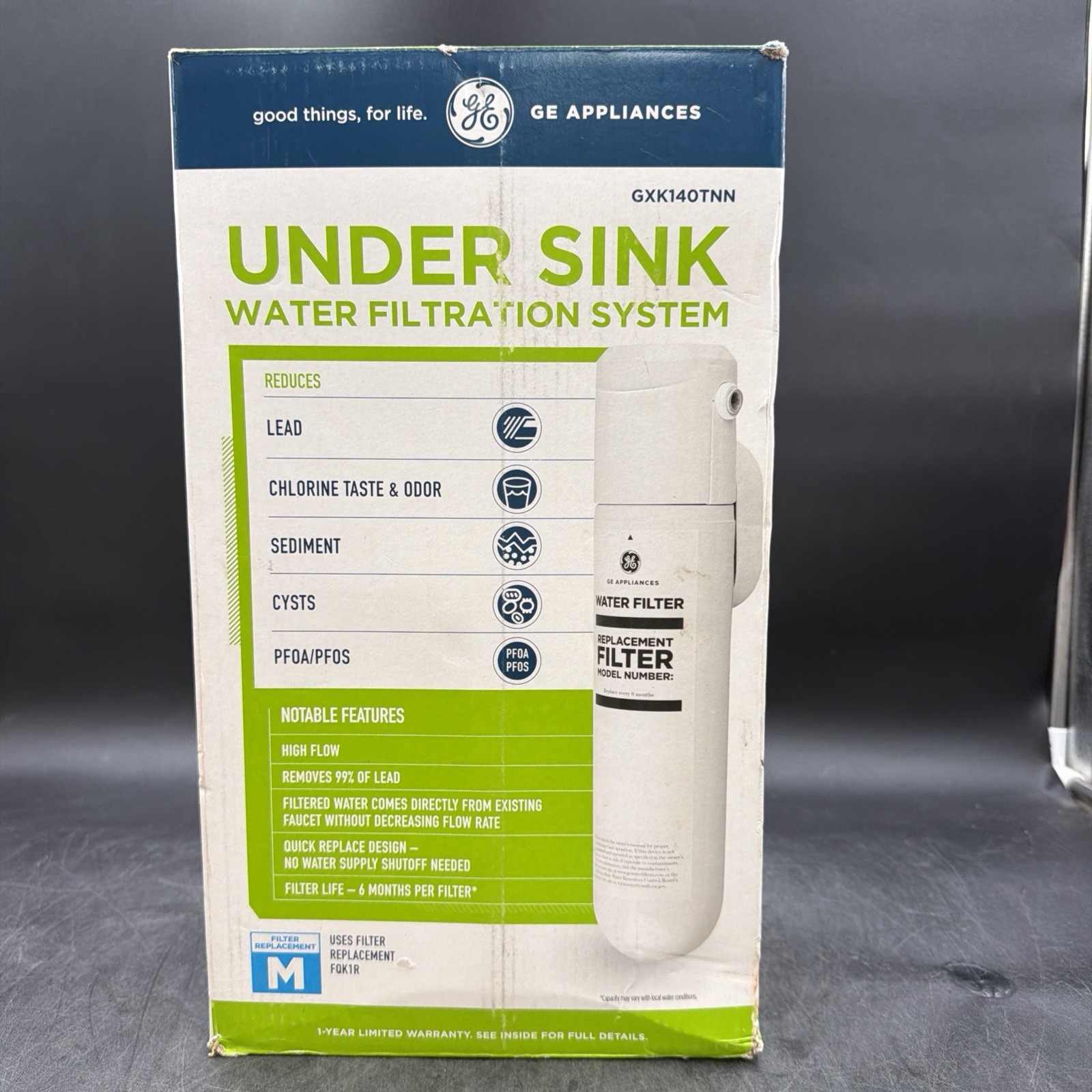 GE Under Sink Single Stage High Flow Water Filtration System GXK140TNN