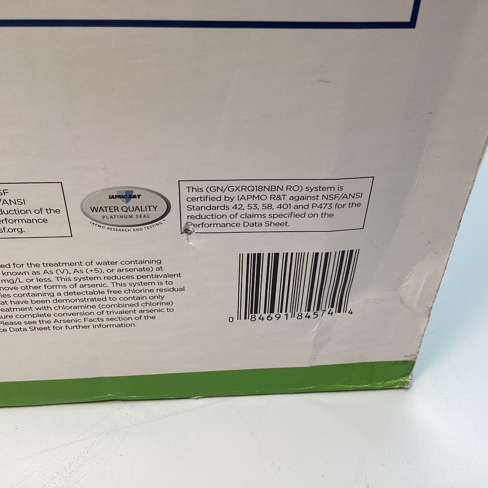 GE Appliances GXRQ18NBN Reverse Osmosis Under Sink Water Filtration System