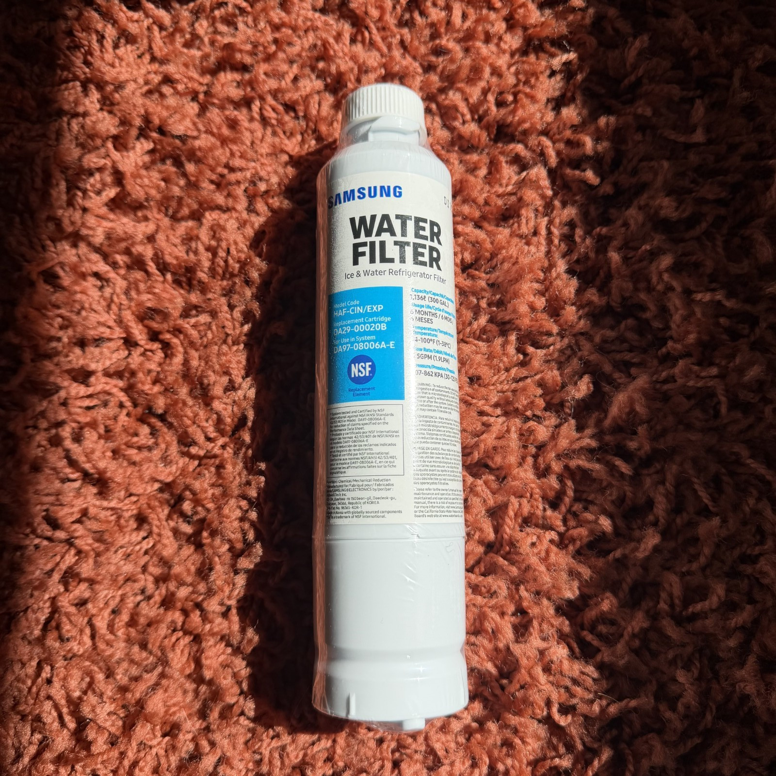 1 PACK Samsung DA29-00020B HAF-CIN/EXP Refrigerator Water Filter New Sealed