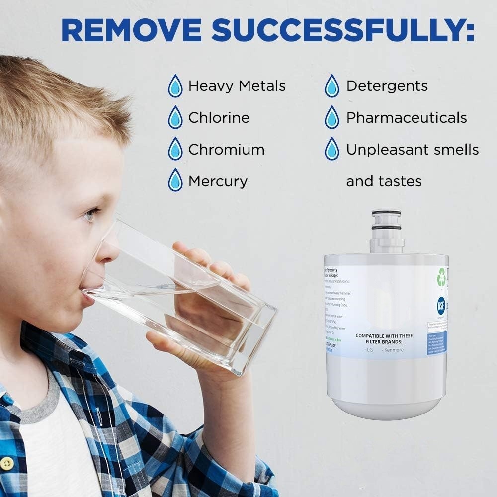 Filtro de agua de repuesto premium para refrigerador (paquete de 3) de plástico