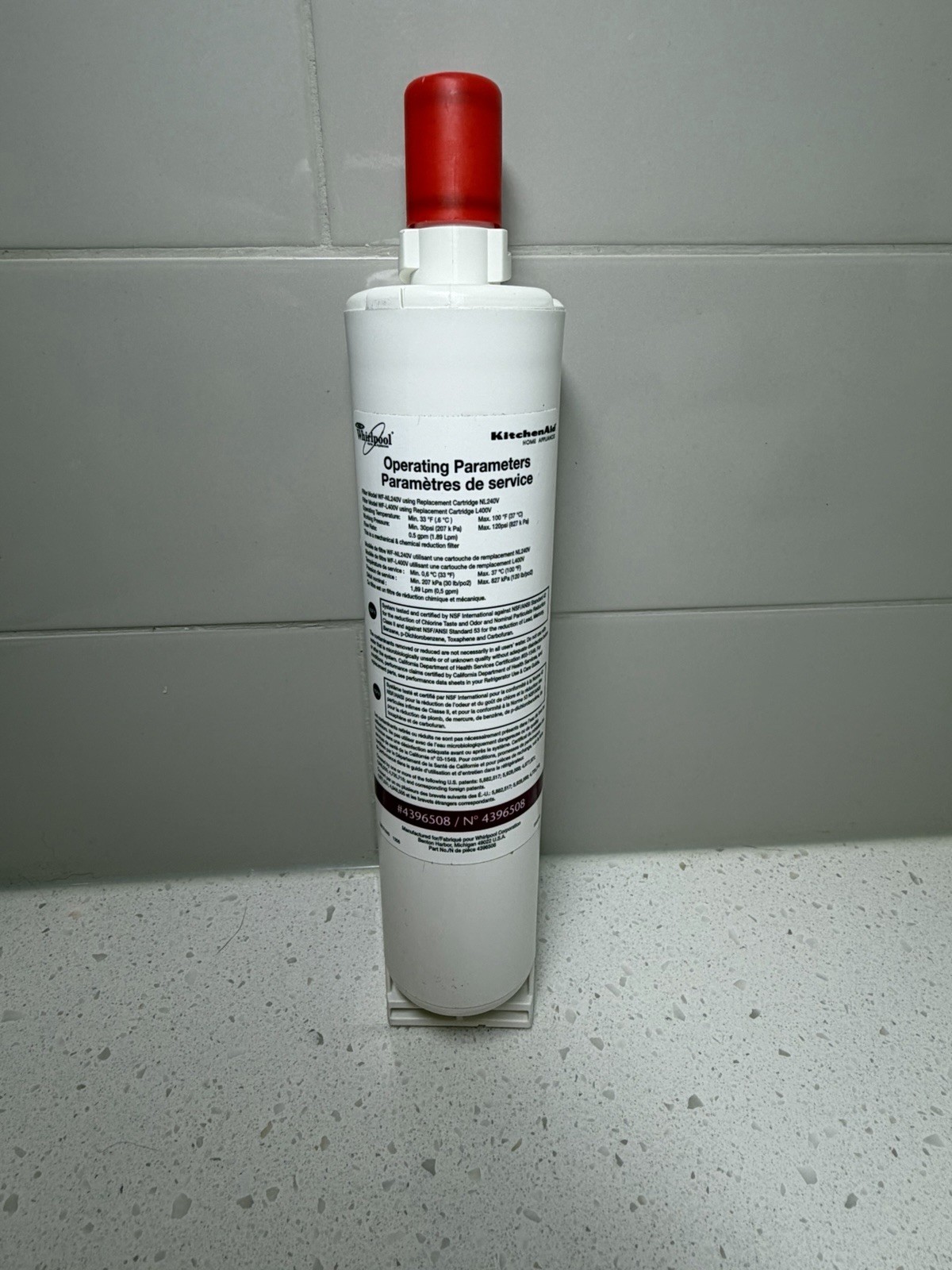 Whirlpool 4396508 Refrigerator Ice &Water Filter White PUR BRAND NEW -no Box