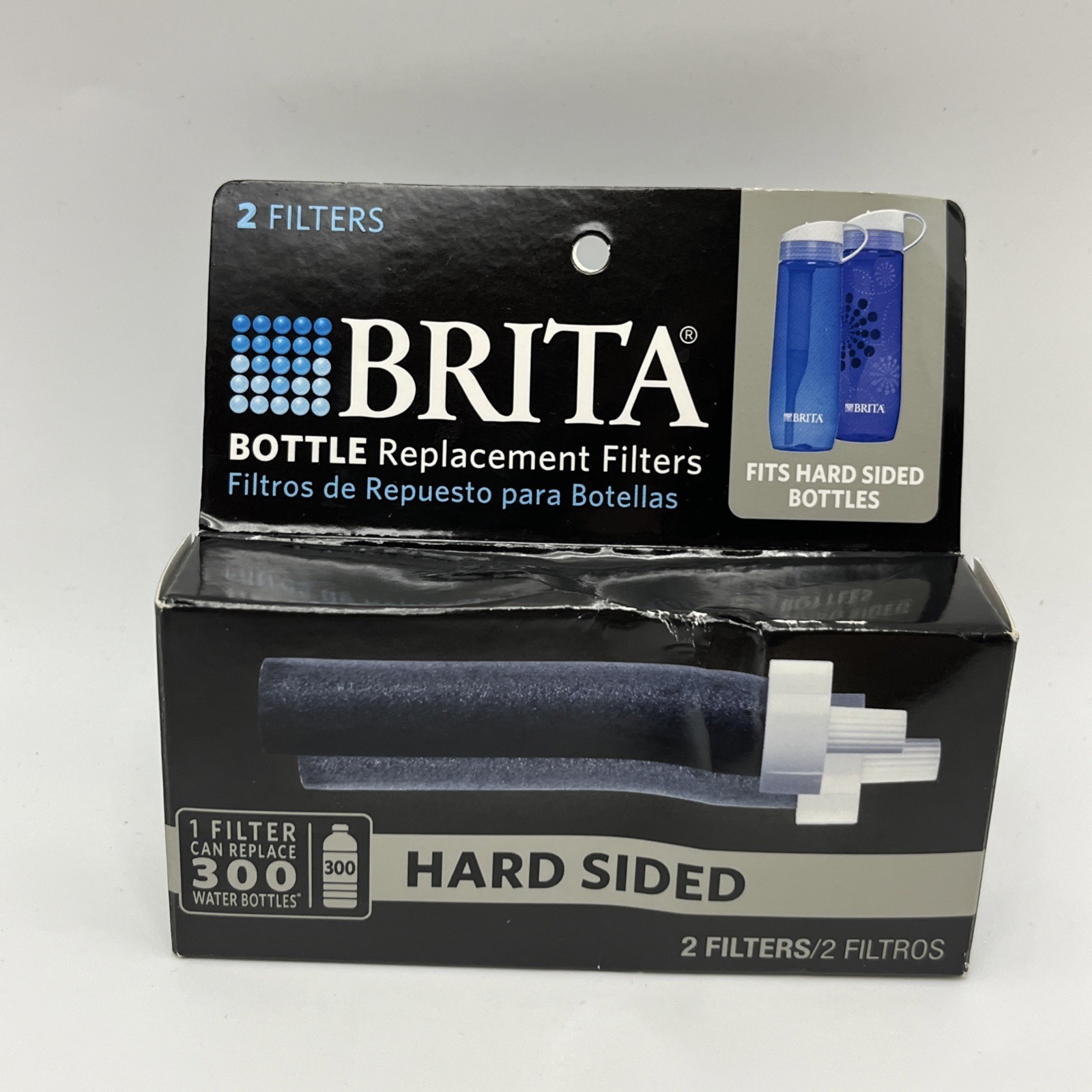 Brita Bottle Replacement Filters Hard Sided 2 Pack Water Bottle Filters