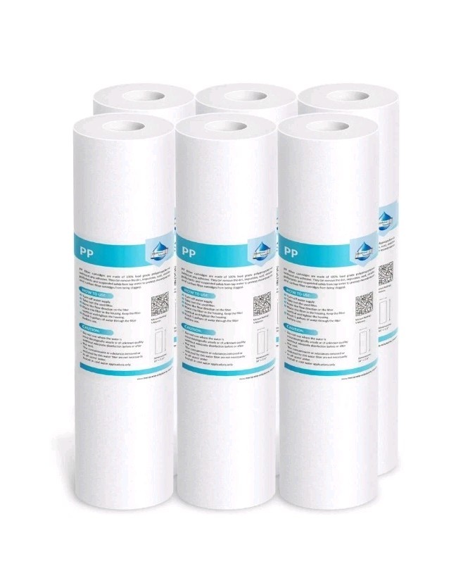 6 Pack 1 Micron 10×2.5″ Sediment Water Filter Cartridges Replacement Household