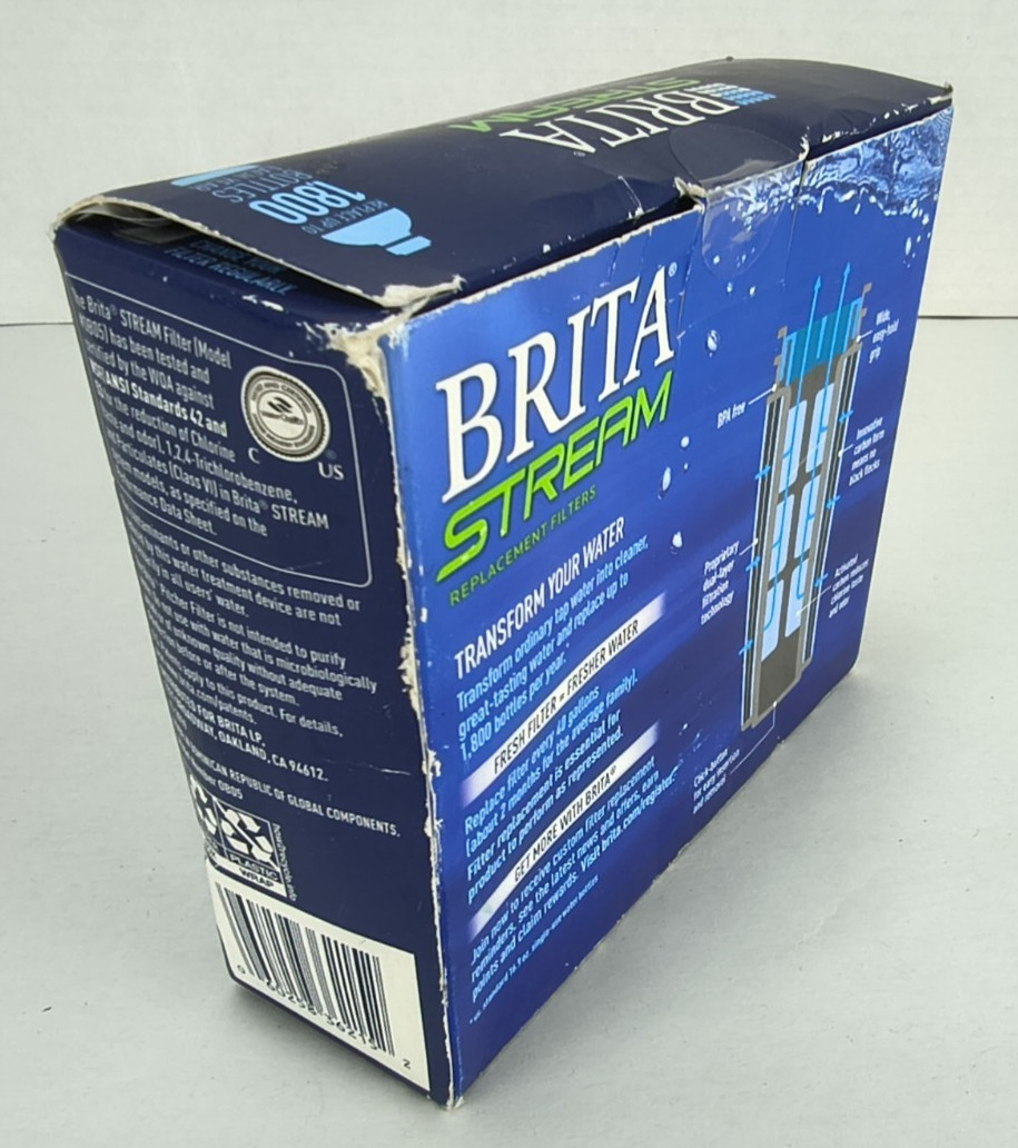 Genuine Brita Stream Replacement Water Filters – 3 Count – New 40 Gallon
